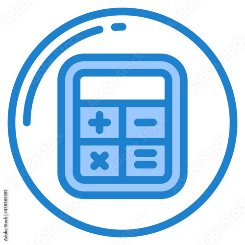calculator blue style icon