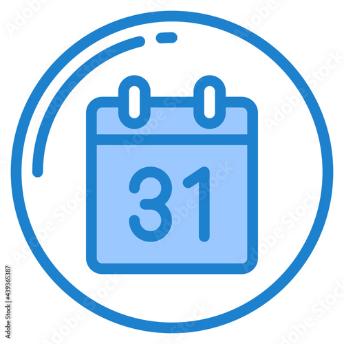 calendar blue style icon