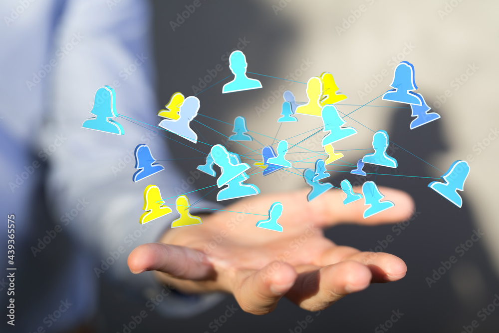 videoconference group of people talking in social network videoconference group of people talking in social network