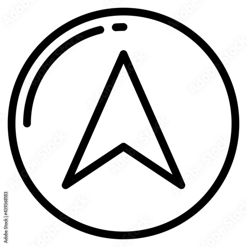 direction outline style icon