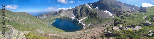 Fototapeta Naklejka Na Ścianę i Meble -  Panoramic landscape of The Seven Rila Lakes, Rila Mountain, Bulgaria
