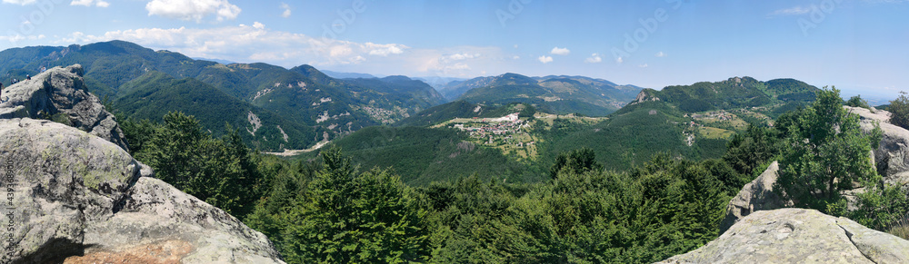 Panorama of Rhodope Mountains from Belintash, Bulgaria