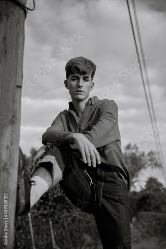 Young man posing. photo