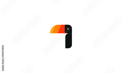 toucan bird modern flat logo design