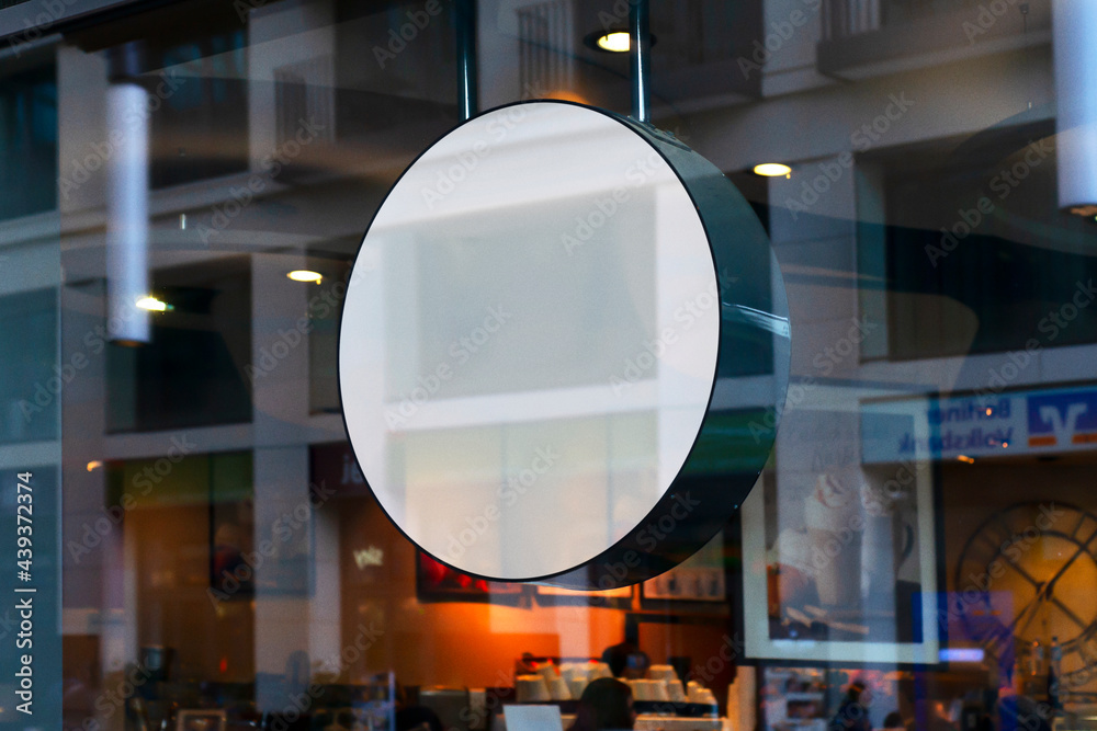 Blank store signage sign design mockup isolated, Clear shop template