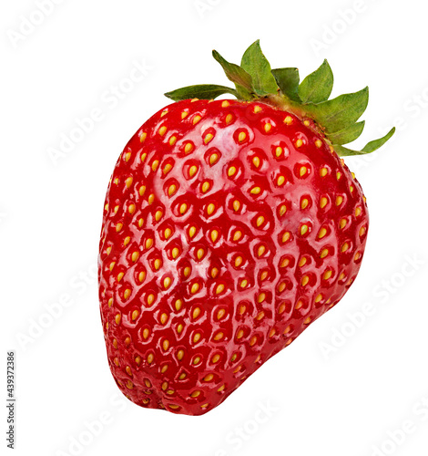 Fresh strawberry isolated on white background with clipping path