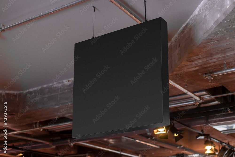 Blank store signage sign design mockup isolated, Clear shop template