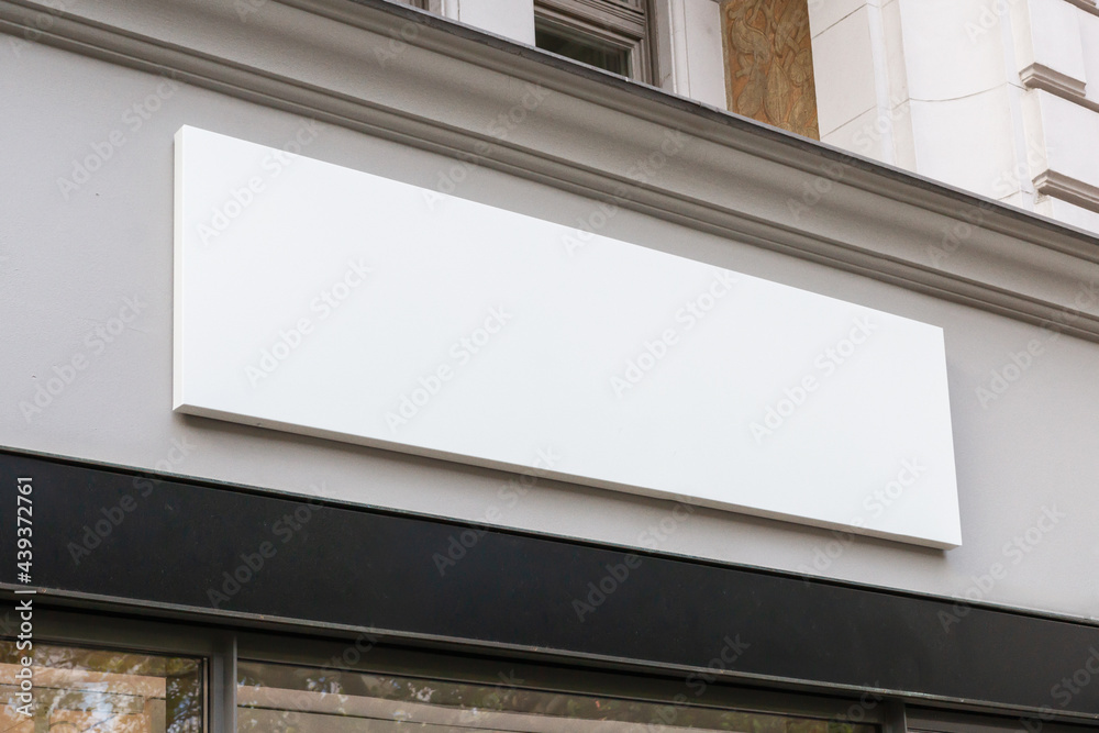 Blank store signage sign design mockup isolated, Clear shop template