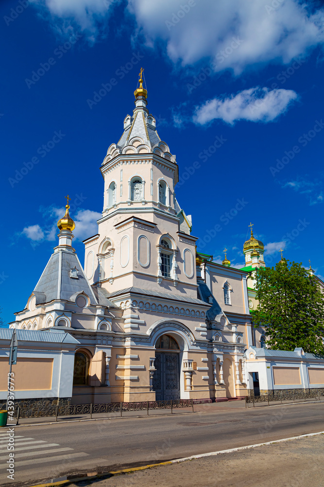 View on orthodox Holy Trinity Convent, Korets city, Ukraine. Europe View on orthodox Holy Trinity Convent, Korets city, Ukraine. Europe