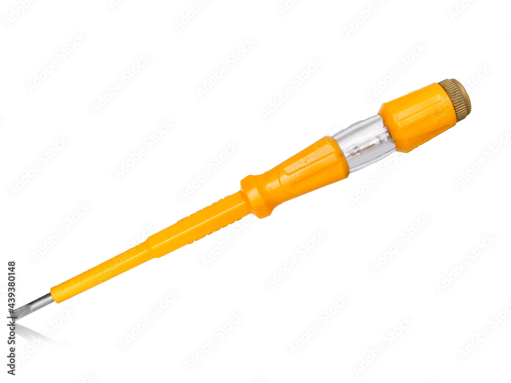 Fototapeta premium Indicator screwdriver isolated on white background