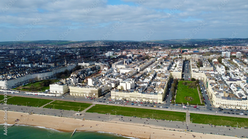 Aerial view of Brighton.