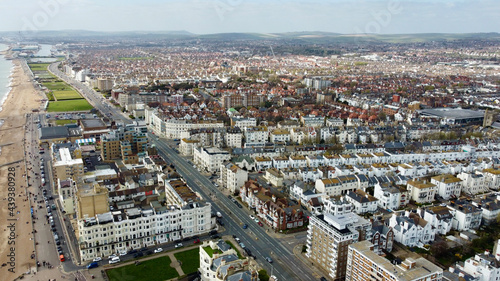 Aerial view of Brighton.