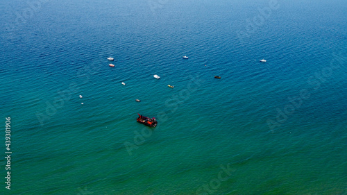 Boats on Cornwall sea.