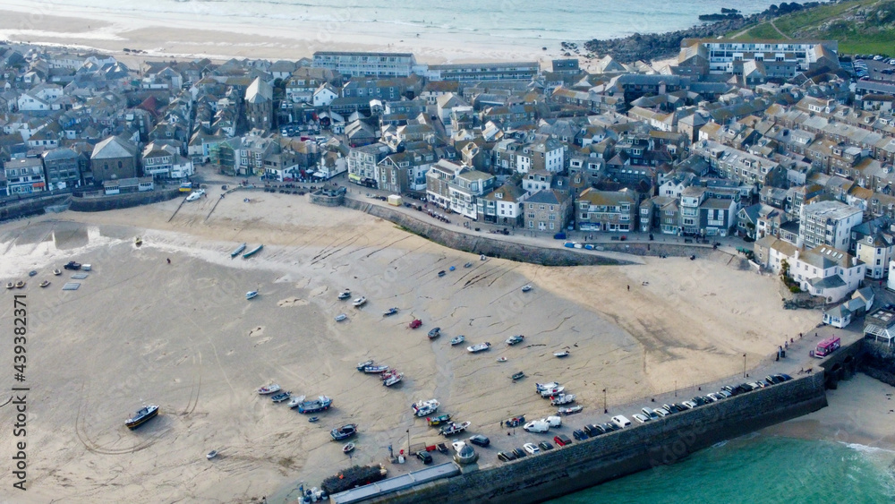 Aerial view of St Ives.