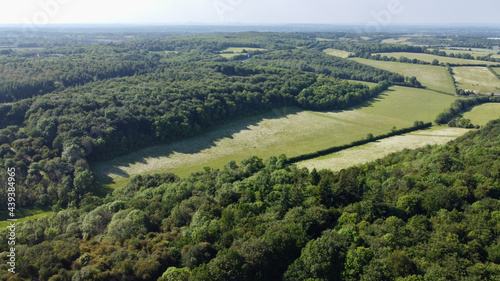 Aerial view of English countryside