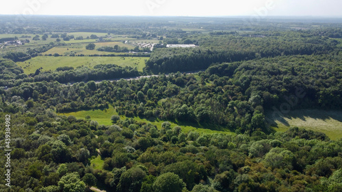 Aerial view of English countryside