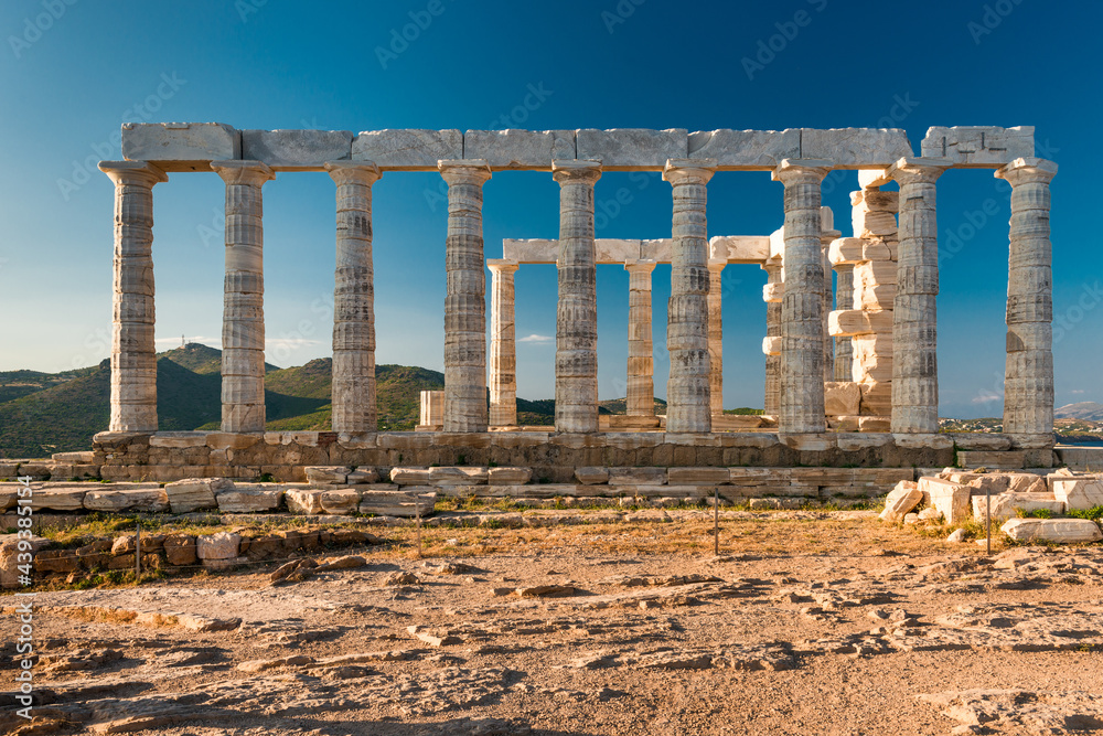 Fototapeta premium Temple of Poseidon at Cape Sounion Attica Greece