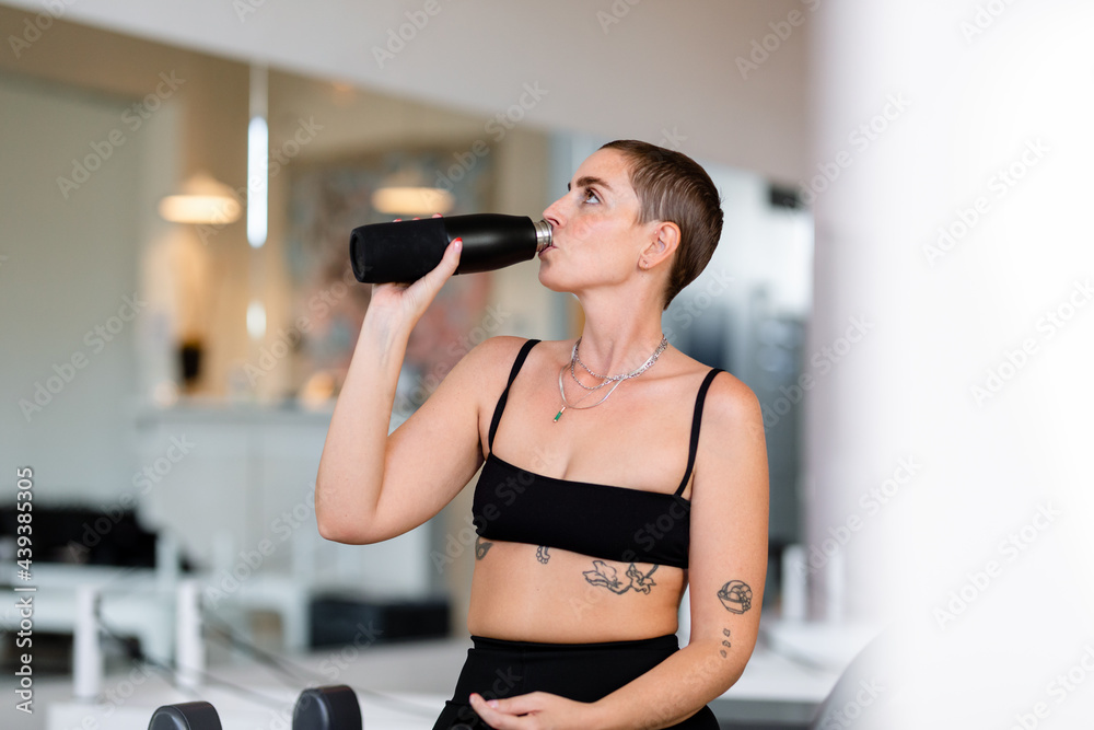 Woman Drinks Water Woman Drinks Water