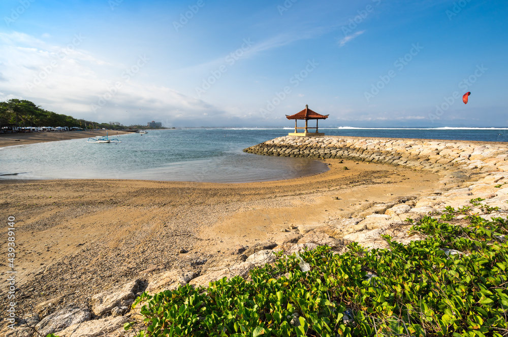 The coast of Indian ocean on island Bali