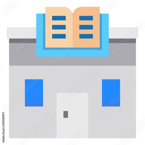 book store flat icon