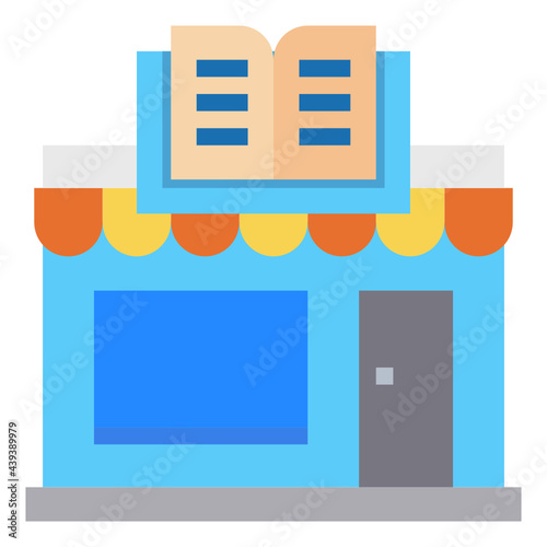 book store flat icon