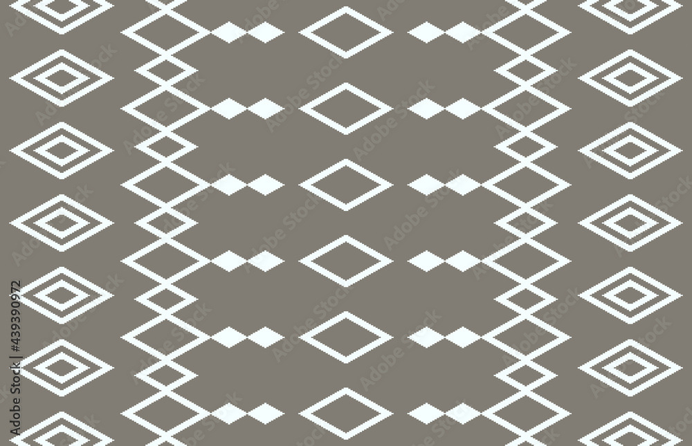 Carpet bathmat and Rug Boho style ethnic design pattern with distressed woven texture and effect
