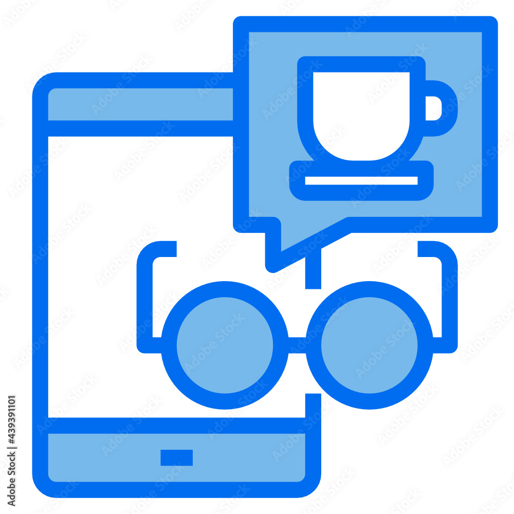 phone blue line icon phone blue line icon