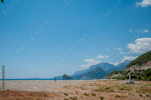 Beach and sea  Antalya  Sar  su.