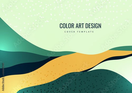 Bright colored waves covering. Modern design template. Vector