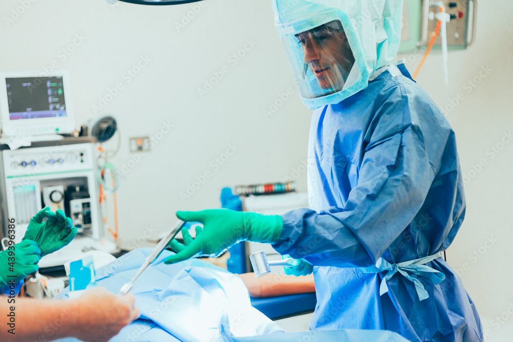 Surgeon in PPE Surgeon in PPE