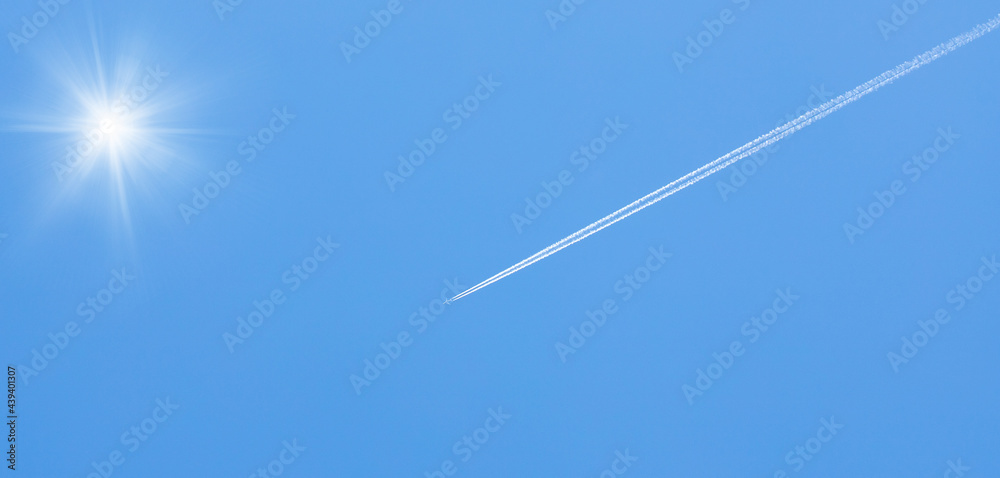 blue sky with sun light. Nature background of sky
blue sky with sun light. Nature background of sky