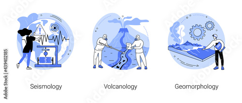 Earth science abstract concept vector illustrations.