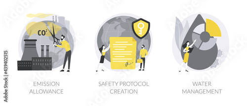 Controlling pollution vector concept metaphors