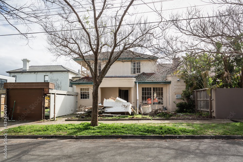 Demolishing phase of a renovation Demolishing phase of a renovation