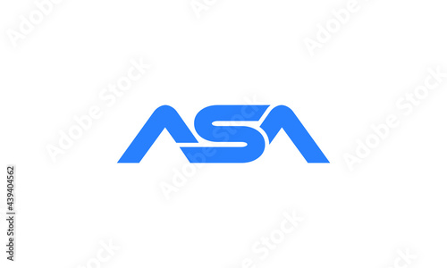 This is a unique ASA text logo