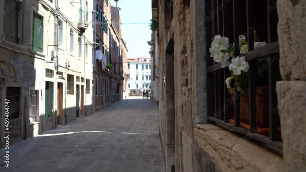 Venice, Italy - June 2021 - Walking through the less touristy streets of the lagoon city, among lesser-known canals, bridges and houses Venice, Italy - June 2021 - Walking through the less touristy streets of the lagoon city, among lesser-known canals, bridges and houses
