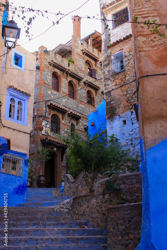 07 August 2018 - chefchaouen, Morocco : Neighborhood in the city of Chefchaouen, the blue pearl, Chefchaouen, Morocco.  © Ben Mbark