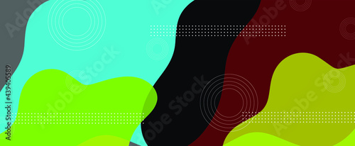Colorful abstract geometric shapes background design. Banner template