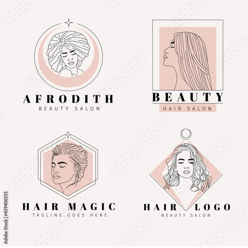 Hair and beauty logo collection
