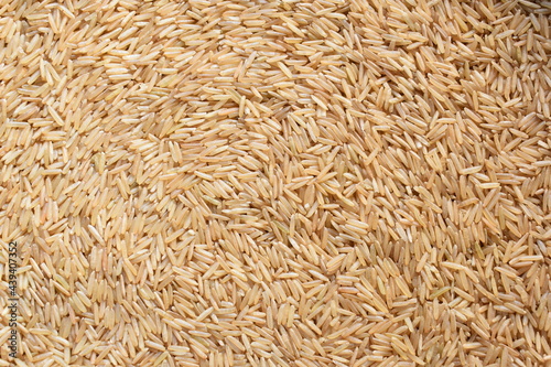 Raw whole dried brown Basmati rice