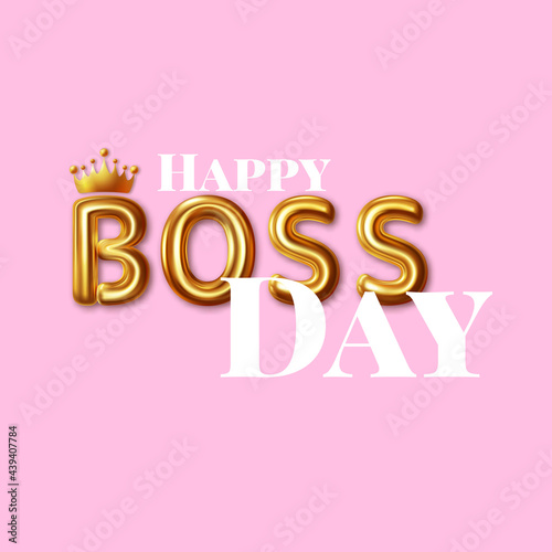 Happy Boss Day. Vector illustration of congratulations to the chief