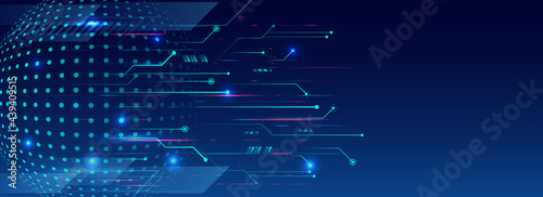 Cyber security for business and internet project. Abstract futuristic background. Hi-tech business presentation. Big data concept.