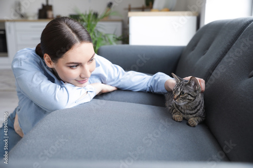 Beautiful young woman with ...