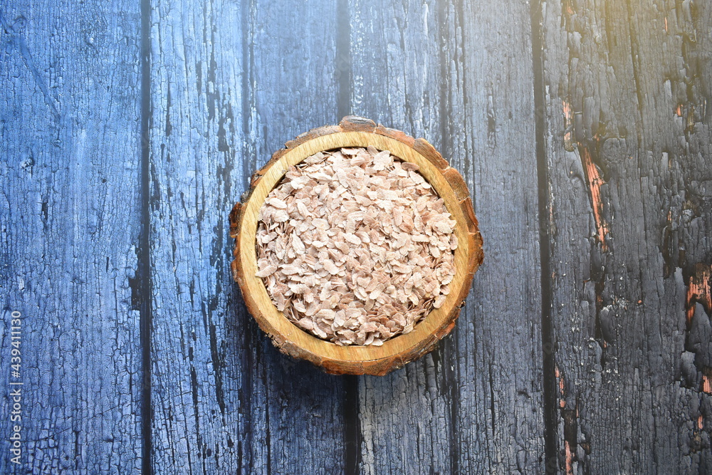 Raw whole dried flattened red rice flakes Raw whole dried flattened red rice flakes