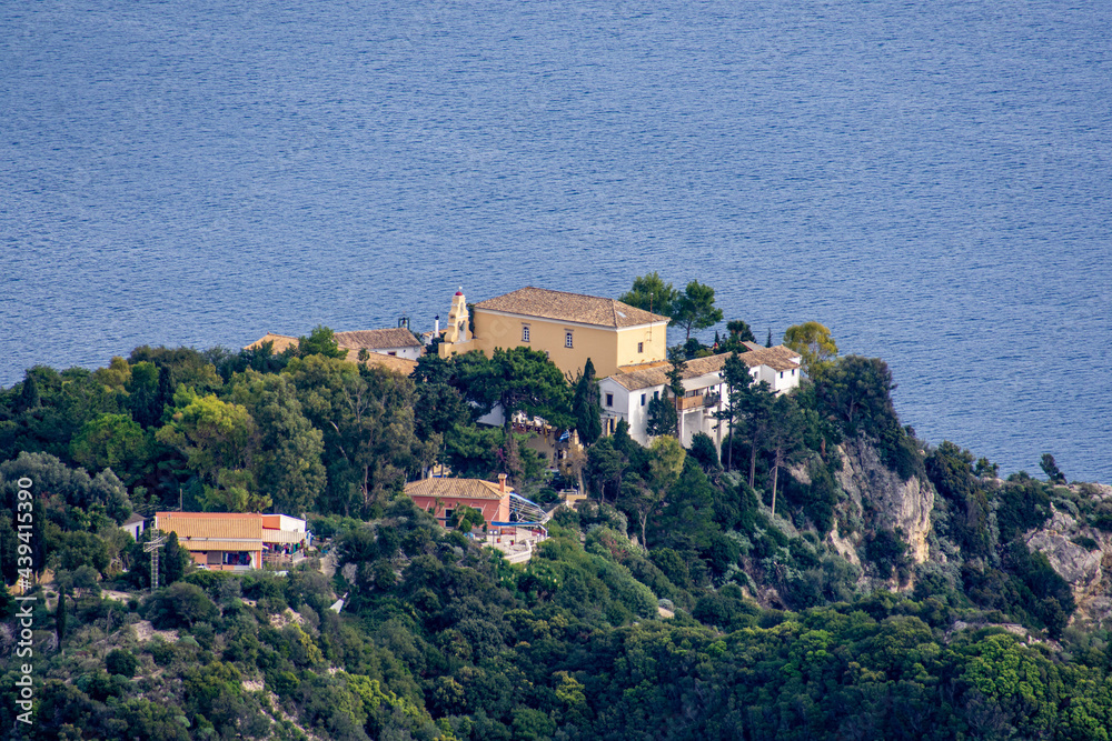 Monastery Paleokastritsa in corfu greece
