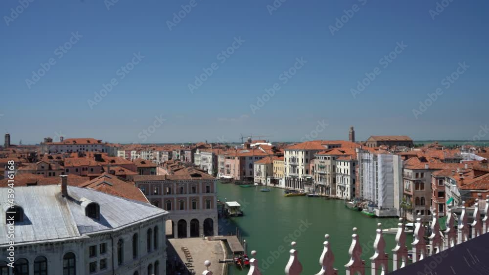 Venice, Italy - June 2021 - Walking through the less touristy streets of the lagoon city, among lesser-known canals, bridges and houses