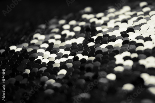 black and white sequins