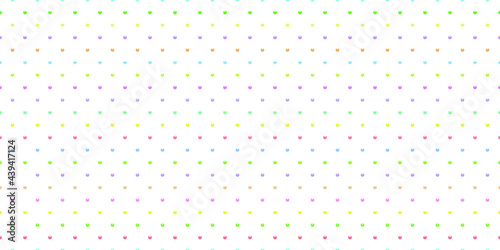 White luxury background with colorful beads. Seamless vector illustration. 
