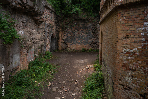 Fototapeta Naklejka Na Ścianę i Meble -  Abandoned Military Tarakaniv Fort (Dubno Fort, New Dubno Fortress) - a defensive structure of 19th century in Tarakaniv, Ukraine.
