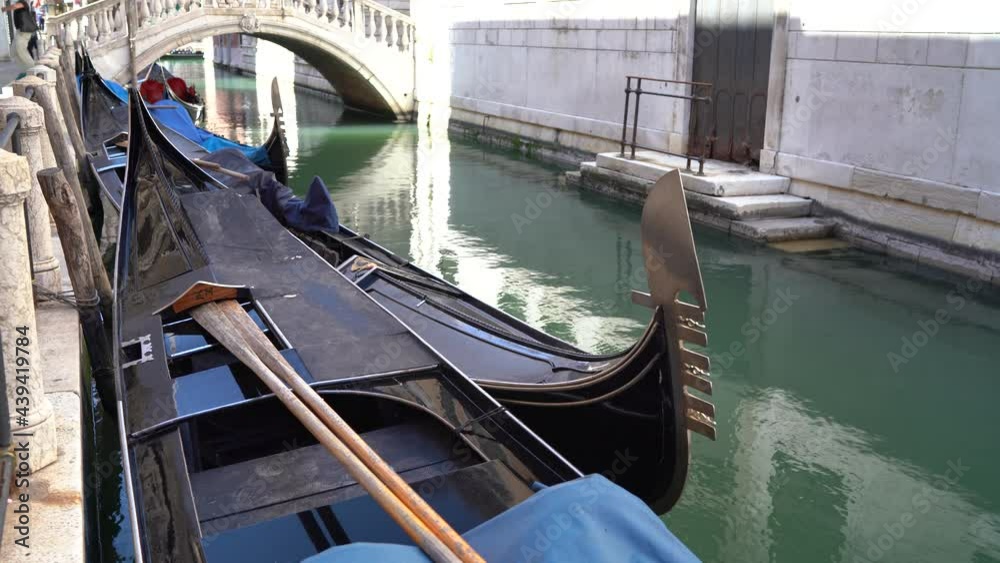 Venice, Italy - June 2021 - Walking through the less touristy streets of the lagoon city, among lesser-known canals, bridges and houses Venice, Italy - June 2021 - Walking through the less touristy streets of the lagoon city, among lesser-known canals, bridges and houses